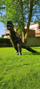 Dinosaure en zinc — détail